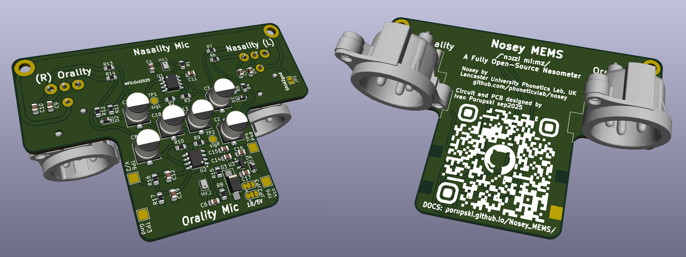 Nosey MEMS Mic PCB model